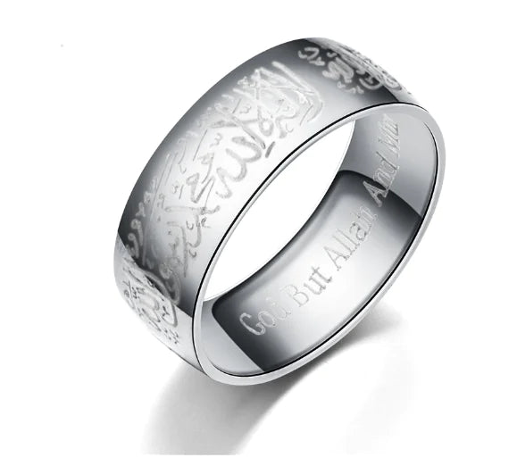 Faith Stainless Steel Scripture Ring Decoration