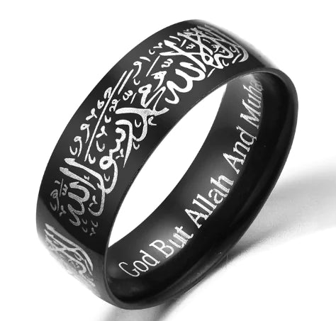 Faith Stainless Steel Scripture Ring Decoration