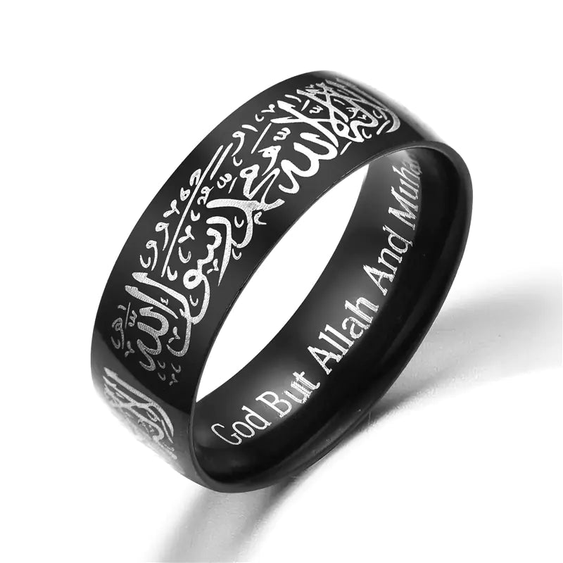 Faith Stainless Steel Scripture Ring Decoration