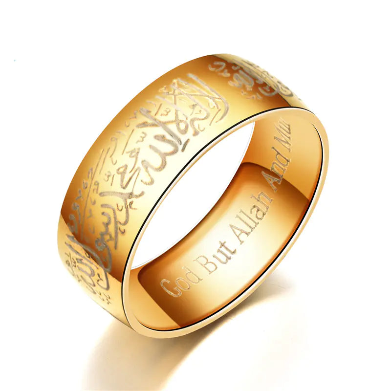Faith Stainless Steel Scripture Ring Decoration