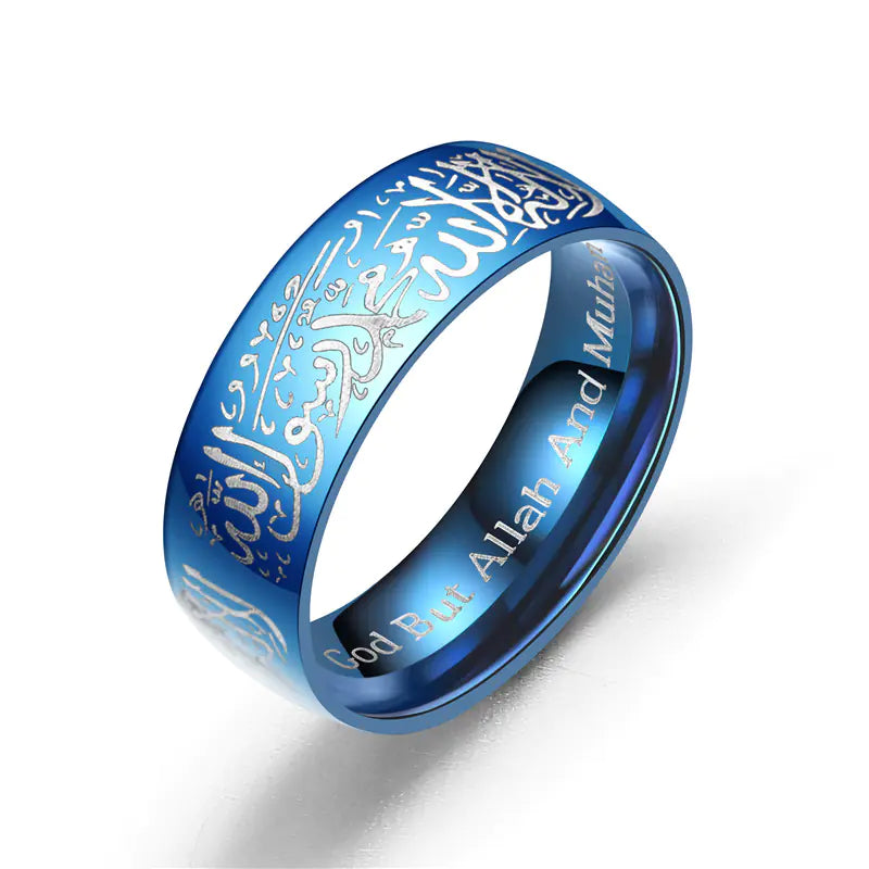 Faith Stainless Steel Scripture Ring Decoration
