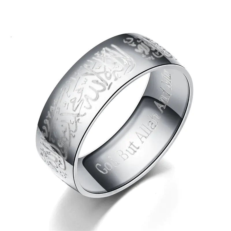 Faith Stainless Steel Scripture Ring Decoration